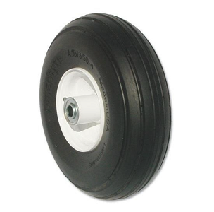 SOLID HAND TRUCK BLACK RIBBED TIRE & WHEEL ASSEMBLY